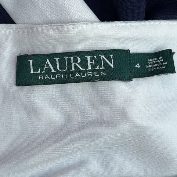 Ralph Lauren Blue Ruched Long Sleeve Bodycon Dress Size 4 - Picture 10 of 11